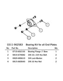 Aero 0311-962583 Bearing Kit for all End Plates - Roll Off Trailer Parts