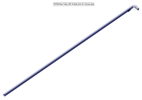 ROLL-RITE 76760 Bow Tube, 98 inch Al Side Arm W. 90° Corner 2 - Roll Off Trailer Parts