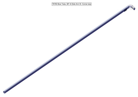 ROLL-RITE 76760 Bow Tube, 98 inch Al Side Arm W. 90° Corner - Roll Off Trailer Parts