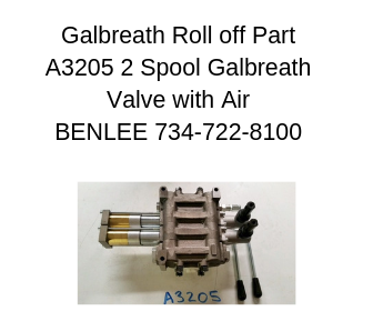 24h ジュン Galbreath G1-244860 - 2 Spool Valve with Air, Replaces A3205