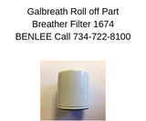Galbreath 1674 - Breather Filter - Roll Off Trailer Parts