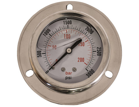 Silicone Filled Pressure Gauge €€œ Panel Mount Model # HPGP3 - Roll Off Trailer Parts