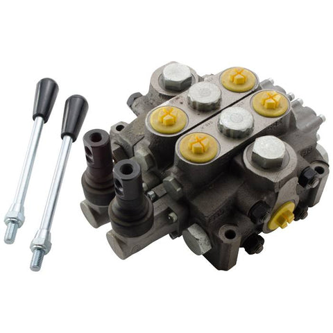Galbreath A3202 - 2 Spool Hydraulic Valve With Manual Lever - Roll Off Trailer Parts