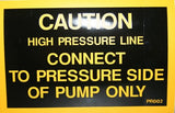 Caution High Pressure - Roll Off Trailer Parts