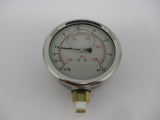 4" LIQUID FILLED AIR GAUGE - Roll Off Truck, Roll Off Trailer, Dump & Lugger Truck Parts