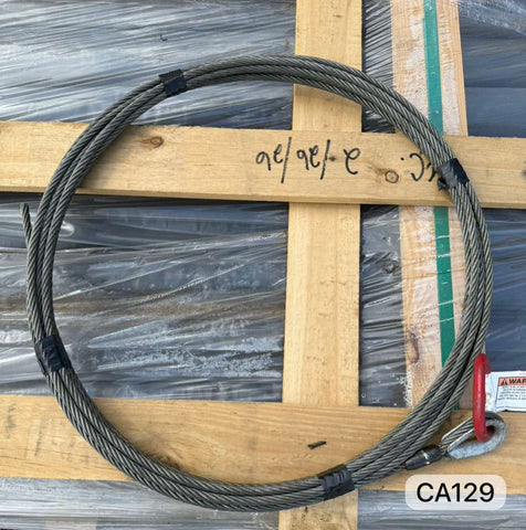 3/8" X 42' ROLLOFF CABLE - Roll Off Truck, Roll Off Trailer, Dump & Lugger Truck Parts