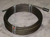 5/8" x 75' DEADLIFT CABLE W/ 1 1/8" X 2 1/4" PLUG - Roll Off Truck, Roll Off Trailer, Dump & Lugger Truck Parts