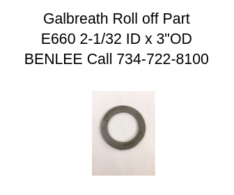 Galbreath E660 - Washer 2-1/32 in ID X 3 in OD X 10 GA - Roll Off Trailer Parts