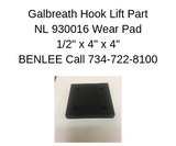 Galbreath NL930016 - Hooklift Wearpad 1/2€³ X 4€³ X 4€³ - Roll Off Trailer Parts