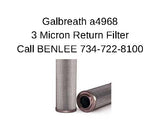 Galbreath A4968 - 3 Micron Return Filter - Roll Off Trailer Parts