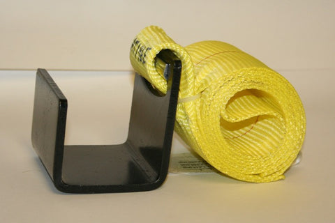 Tie Down Hook with Strap-.  2â‚¬� Hook - Roll Off Trailer Parts