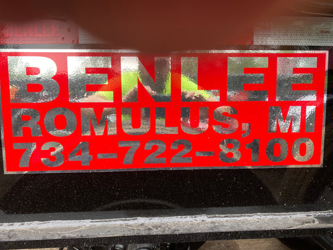 BENLEE Address Decal - Roll Off Trailer Parts